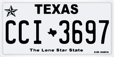 TX license plate CCI3697