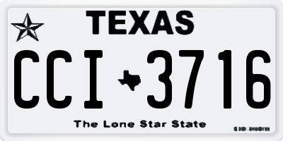 TX license plate CCI3716