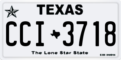 TX license plate CCI3718