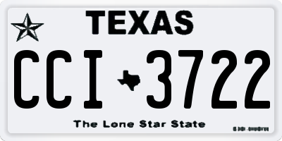 TX license plate CCI3722