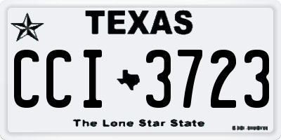 TX license plate CCI3723