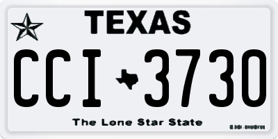 TX license plate CCI3730