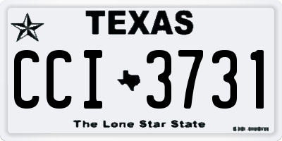 TX license plate CCI3731