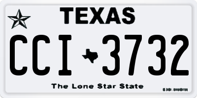 TX license plate CCI3732