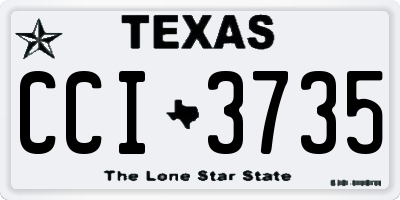 TX license plate CCI3735