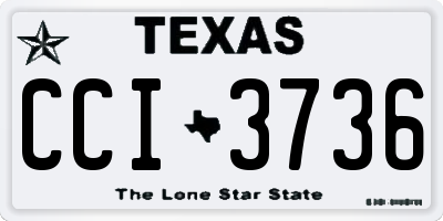 TX license plate CCI3736