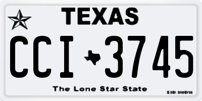 TX license plate CCI3745