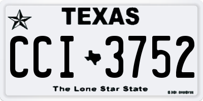 TX license plate CCI3752