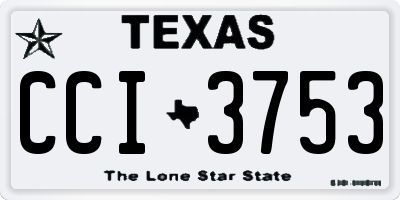 TX license plate CCI3753