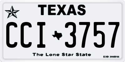 TX license plate CCI3757
