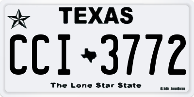 TX license plate CCI3772