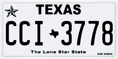 TX license plate CCI3778