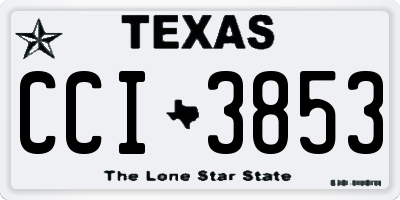 TX license plate CCI3853