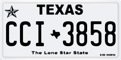TX license plate CCI3858