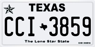 TX license plate CCI3859
