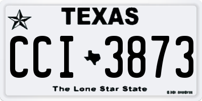 TX license plate CCI3873