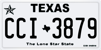 TX license plate CCI3879