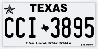 TX license plate CCI3895