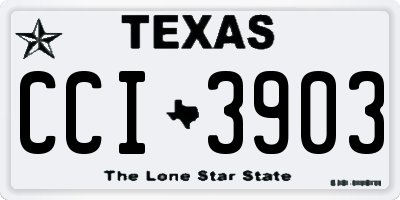 TX license plate CCI3903