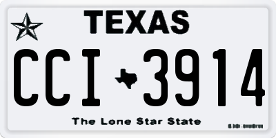 TX license plate CCI3914