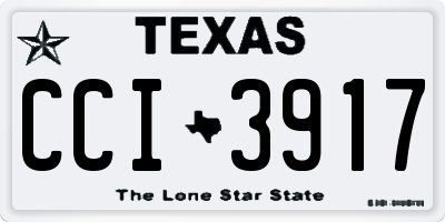 TX license plate CCI3917