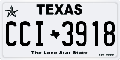 TX license plate CCI3918