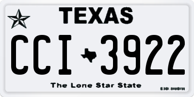 TX license plate CCI3922