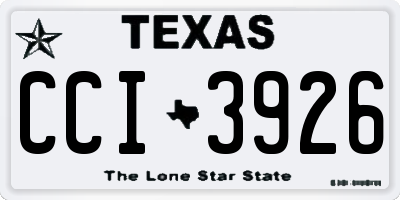 TX license plate CCI3926