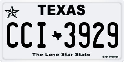 TX license plate CCI3929