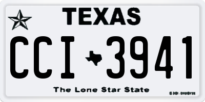 TX license plate CCI3941