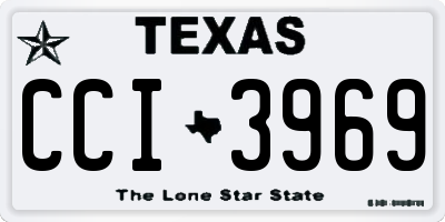 TX license plate CCI3969
