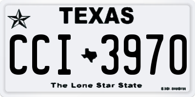 TX license plate CCI3970