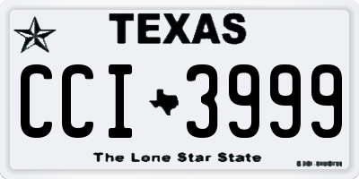 TX license plate CCI3999
