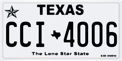 TX license plate CCI4006
