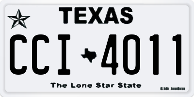 TX license plate CCI4011