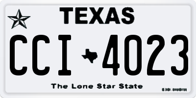 TX license plate CCI4023