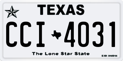 TX license plate CCI4031