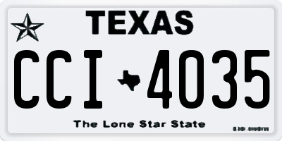 TX license plate CCI4035