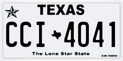 TX license plate CCI4041