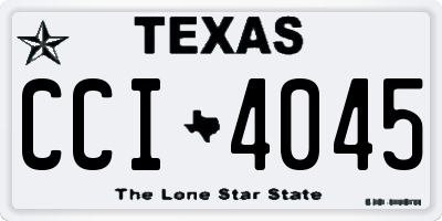TX license plate CCI4045