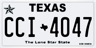 TX license plate CCI4047