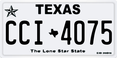 TX license plate CCI4075