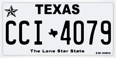 TX license plate CCI4079