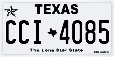 TX license plate CCI4085