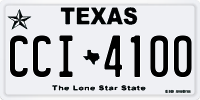 TX license plate CCI4100