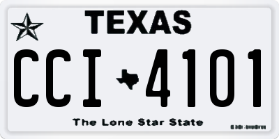 TX license plate CCI4101