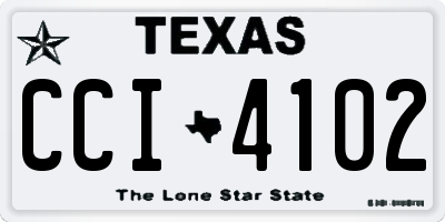 TX license plate CCI4102