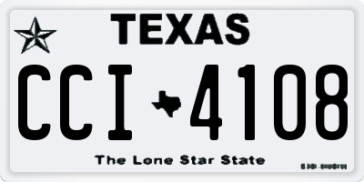 TX license plate CCI4108