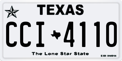 TX license plate CCI4110