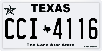 TX license plate CCI4116